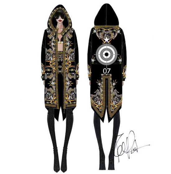 纪梵希为Rihanna世界巡演打造高级定制礼服